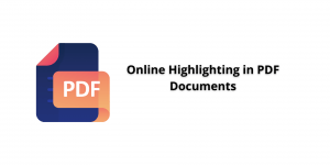 Highlighting in PDF